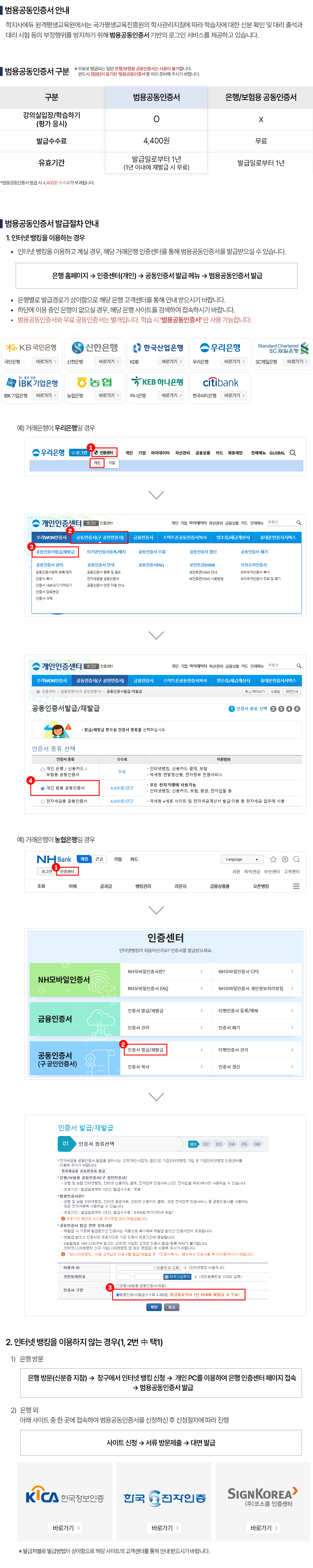 공동인증서 발급